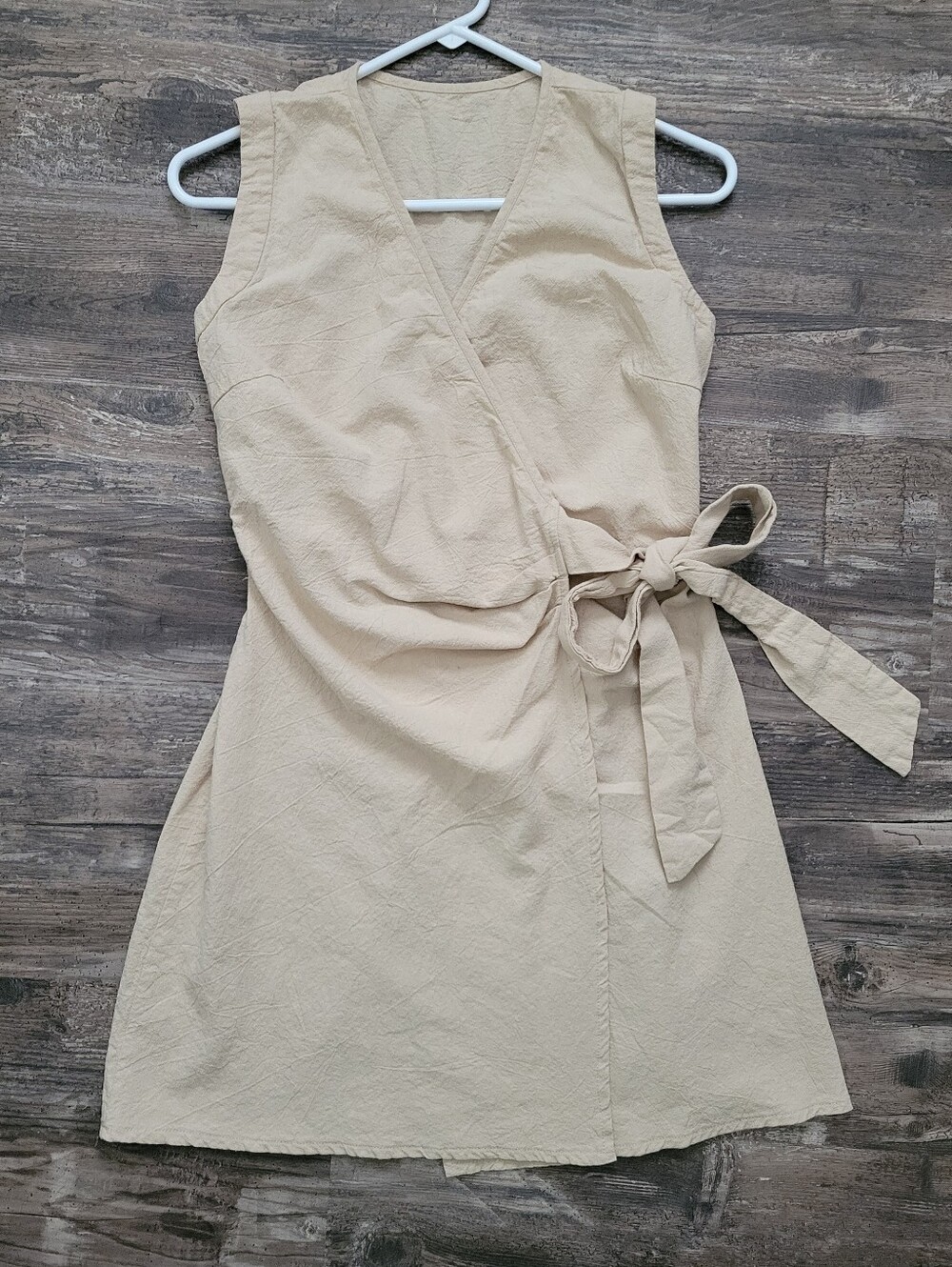 Khaki Tan Wrap Dress